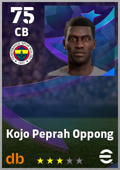 Kojo Peprah Oppong — CB, OVR 75, MAX 75