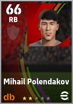 Mihail Polendakov — RB, OVR 66, MAX 66