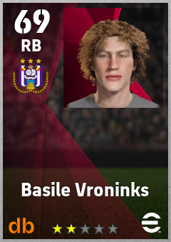 Basile Vroninks — RB, OVR 69, MAX 69