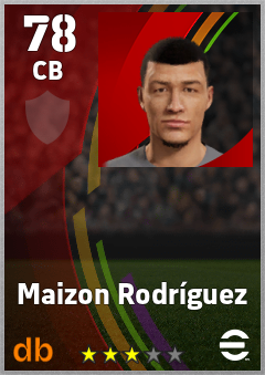 Maizon Rodríguez — CB, OVR 78, MAX 78