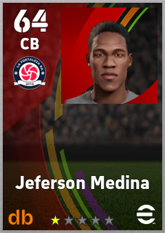 Jeferson Medina — CB, OVR 64, MAX 64