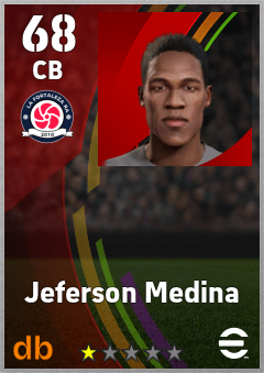 Jeferson Medina — CB, OVR 68, MAX 68