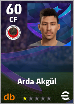 Arda Akgül — CF, OVR 60, MAX 60