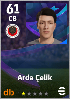 Arda Çelik — CB, OVR 61, MAX 61