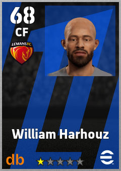 William Harhouz — CF, OVR 68, MAX 68