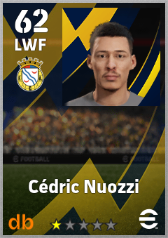 Cédric Nuozzi — LWF, OVR 62, MAX 62
