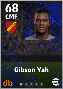 Gibson Yah — CMF, OVR 68, MAX 68