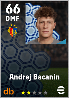Andrej Bacanin — DMF, OVR 66, MAX 66