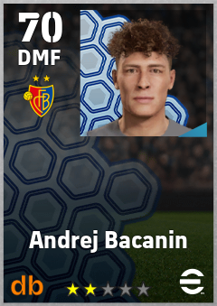 Andrej Bacanin — DMF, OVR 70, MAX 70