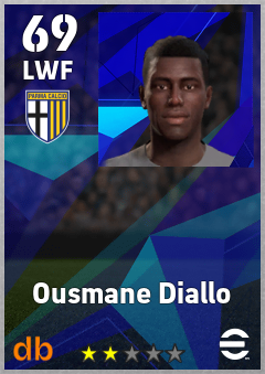 Ousmane Diallo — LWF, OVR 69, MAX 69