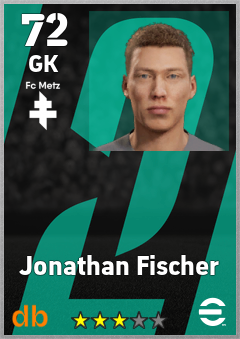 Jonathan Fischer — GK, OVR 72, MAX 72