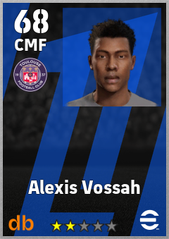 Alexis Vossah — CMF, OVR 68, MAX 68