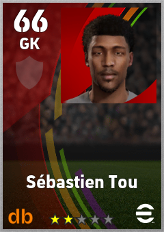 Sébastien Tou — GK, OVR 66, MAX 66