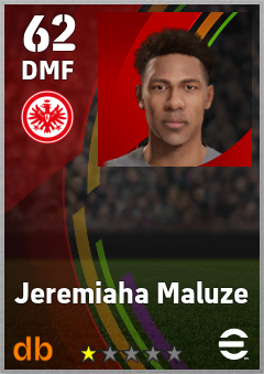 Jeremiaha Maluze — DMF, OVR 62, MAX 62