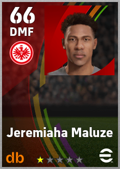 Jeremiaha Maluze — DMF, OVR 66, MAX 66