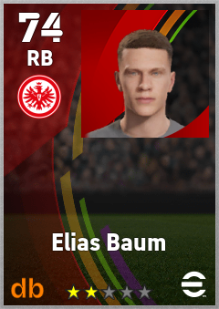 Elias Baum — RB, OVR 74, MAX 74
