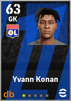 Yvann Konan — GK, OVR 63, MAX 63