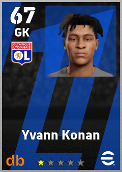 Yvann Konan — GK, OVR 67, MAX 67