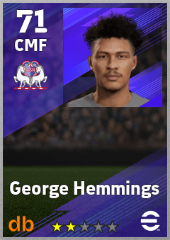 George Hemmings — CMF, OVR 71, MAX 71