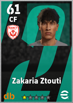 Zakaria Ztouti — CF, OVR 61, MAX 61