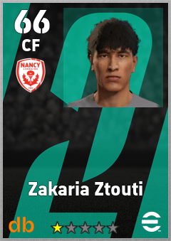 Zakaria Ztouti — CF, OVR 66, MAX 66