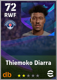 Thiemoko Diarra — RWF, OVR 72, MAX 72