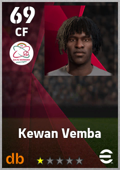 Kewan Vemba — CF, OVR 69, MAX 69