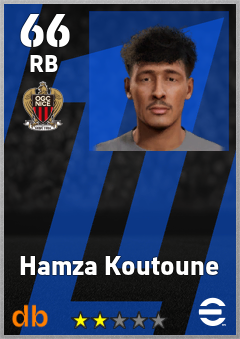 Hamza Koutoune — RB, OVR 66, MAX 66