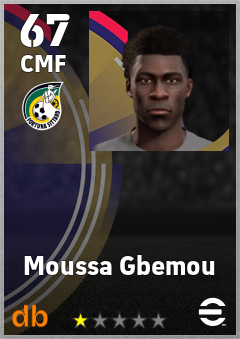 Moussa Gbemou — CMF, OVR 67, MAX 67