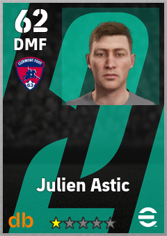 Julien Astic — DMF, OVR 62, MAX 62