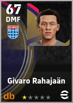 Givaro Rahajaän — DMF, OVR 67, MAX 67