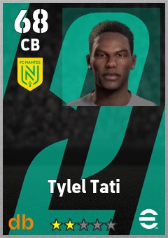 Tylel Tati — CB, OVR 68, MAX 68