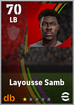 Layousse Samb — LB, OVR 70, MAX 70