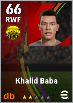 Khalid Baba — RWF, OVR 66, MAX 66
