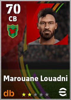 Marouane Louadni — CB, OVR 70, MAX 70