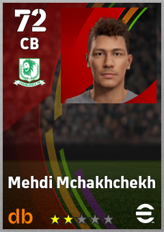 Mehdi Mchakhchekh — CB, OVR 72, MAX 72