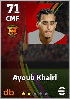 Ayoub Khairi — CMF, OVR 71, MAX 71