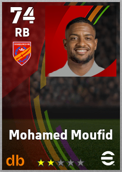 Mohamed Moufid — RB, OVR 74, MAX 74