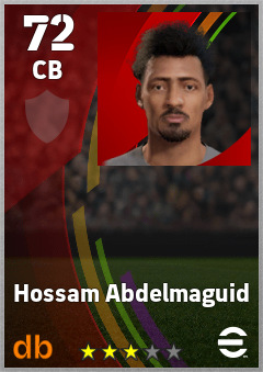 Hossam Abdelmaguid — CB, OVR 72, MAX 72