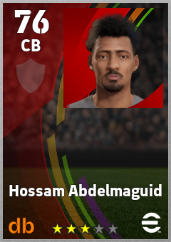 Hossam Abdelmaguid — CB, OVR 76, MAX 76