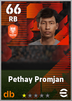 Pethay Promjan — RB, OVR 66, MAX 66