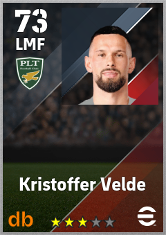 Kristoffer Velde — LMF, OVR 73, MAX 73