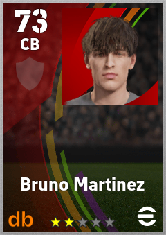 Bruno Martinez — CB, OVR 73, MAX 73
