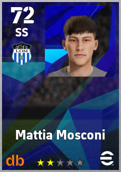 Mattia Mosconi — SS, OVR 72, MAX 72