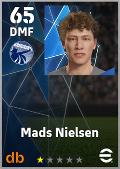 Mads Nielsen — DMF, OVR 65, MAX 65