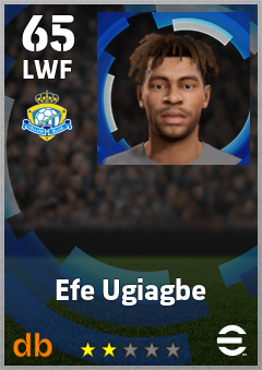 Efe Ugiagbe — LWF, OVR 65, MAX 65