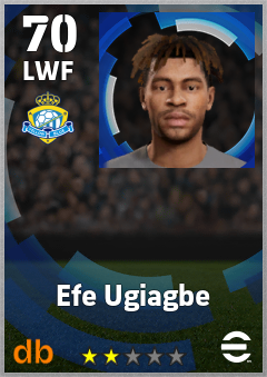 Efe Ugiagbe — LWF, OVR 70, MAX 70