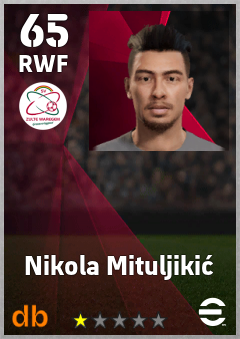 Nikola Mituljikić — RWF, OVR 65, MAX 65