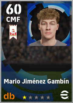 Mario Jiménez Gambín — CMF, OVR 60, MAX 60