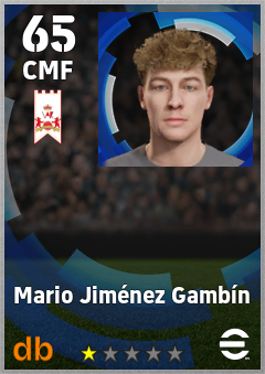 Mario Jiménez Gambín — CMF, OVR 65, MAX 65